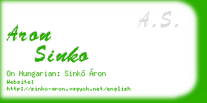aron sinko business card