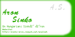 aron sinko business card